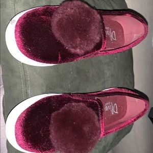 Velvetine slip ons
